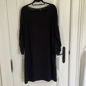 Eileen fisher simple black dress with tulip sleeves. XL
